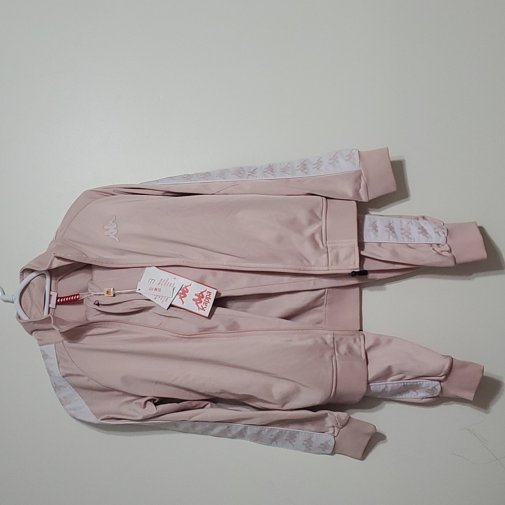 Kappa pink/white tracksuit set 2 pc new with tags